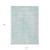 5' X 8' Aqua And Ivory Geometric Washable Indoor Outdoor Area Rug