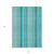 5' X 8' Teal and Gray Striped Washable Non Skid Indoor Outdoor Area Rug