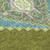 5' X 8' Olive Green Pink And Ivory Oriental Washable Indoor Outdoor Area Rug