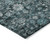 5' X 8' Dark Green Aqua And Charcoal Oriental Washable Indoor Outdoor Area Rug