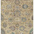 5' X 8' Gold Beige And Pale Aqua Floral Washable Indoor Outdoor Area Rug
