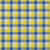 3' X 5' Yellow Blue And Beige Plaid Washable Indoor Outdoor Area Rug