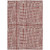 3' X 5' Burgundy And Ivory Striped Washable Indoor Outdoor Area Rug