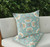 Set of Two 18" Green Botanical Indoor Outdoor Throw Pillow Cover and Insert Polyester
