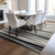 5' X 8' Gray Ivory And Beige Striped Washable Indoor Outdoor Area Rug