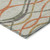 5' X 8' Orange Ivory And Gray Abstract Washable Indoor Outdoor Area Rug