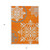 3' X 5' Orange Gray And Ivory Floral Medallion Washable Indoor Outdoor Area Rug