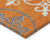 3' X 5' Orange Gray And Ivory Floral Medallion Washable Indoor Outdoor Area Rug