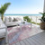 5' X 8' Mauve And Pink Abstract Washable Indoor Outdoor Area Rug