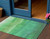 3' X 5' Green And Teal Blue Striped Washable Indoor Outdoor Area Rug