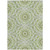5' X 8' Olive Green And Ivory Floral Medallion Washable Indoor Outdoor Area Rug