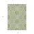 5' X 8' Olive Green And Ivory Floral Medallion Washable Indoor Outdoor Area Rug
