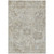 5' X 8' Ivory Brown And Gray Damask Washable Indoor Outdoor Area Rug - Ivory, Brown, Gray