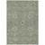 5' X 8' Artichoke Green Ivory And Coral Floral Washable Indoor Outdoor Area Rug
