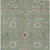 5' X 8' Artichoke Green Ivory And Coral Floral Washable Indoor Outdoor Area Rug