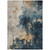 5' X 8' Blue Gray And Gold Abstract Washable Indoor Outdoor Area Rug - Blue, Gray, Gold