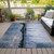 5' X 8' Blue And Charcoal Abstract Washable Indoor Outdoor Area Rug
