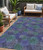 5' X 8' Purple Lavender And Green Polka Dot Washable Indoor Outdoor Area Rug