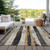 5' X 8' Taupe And Gold Striped Washable Indoor Outdoor Area Rug