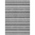 3' X 5' Black Silver And Gray Striped Washable Indoor Outdoor Area Rug