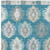 5' X 8' Teal Blue Ivory And Gray Southwestern Washable Indoor Outdoor Area Rug