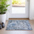 2' X 3' Blue and Gray Abstract Washable Non Skid Indoor Outdoor Area Rug Transitional Style - Blue, Gray Color