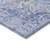 5' X 8' Sky Blue Ivory And Gray Damask Washable Indoor Outdoor Area Rug