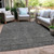 3' X 5' Charcoal And Gray Abstract Washable Indoor Outdoor Area Rug