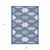 5' X 8' Navy Blue Gray And Ivory Trellis Washable Indoor Outdoor Area Rug
