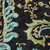 3' X 5' Black and Gold Paisley Washable Indoor Outdoor Area Rug