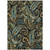 3' X 5' Black and Gold Paisley Washable Indoor Outdoor Area Rug