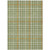3' X 5' Olive Green Brown And Ivory Plaid Washable Indoor Outdoor Area Rug