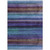 5' X 8' Blue Purple And Taupe Striped Washable Indoor Outdoor Area Rug