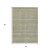 5' X 8' Linen And Beige Striped Washable Indoor Outdoor Area Rug