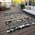 3' X 5' Black Silver And Gray Striped Washable Indoor Outdoor Area Rug - Black, Silver, Gray