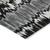 3' X 5' Black Silver And Gray Striped Washable Indoor Outdoor Area Rug - Black, Silver, Gray