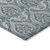 2' X 3' Teal Damask Washable Non Skid Indoor Outdoor Area Rug