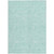 3' X 5' Teal Blue And Aqua Floral Washable Indoor Outdoor Area Rug - 608219244781