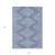 5' X 8' Denim Blue And Ivory Geometric Washable Indoor Outdoor Area Rug Transitional Style - Denim Blue, Ivory Color