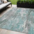 5' X 8' Blue And Teal Blue Abstract Washable Indoor Outdoor Area Rug - 880016660791