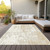 3' X 5' Beige And Ivory Abstract Washable Indoor Outdoor Area Rug Transitional Style - Beige, Ivory Color