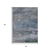 5' X 8' Pewter Navy Blue And Charcoal Abstract Washable Indoor Outdoor Area Rug