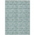 3' X 5' Teal Blue And Ivory Geometric Washable Indoor Outdoor Area Rug Transitional Style - Teal Blue, Ivory Color