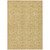 5' X 8' Gold And Wheat Floral Washable Indoor Outdoor Area Rug