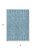 3' X 5' Teal Blue And Ivory Geometric Washable Indoor Outdoor Area Rug Transitional Style - Teal Blue, Ivory Color