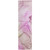 8' Runner Pink Abstract Washable Non Skid Indoor Outdoor Runner Rug