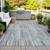 5' X 8' Teal Blue And Brown Striped Washable Indoor Outdoor Area Rug - Teal Blue, Brown