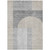 5' X 8' Silver Gray And Beige Geometric Washable Indoor Outdoor Area Rug