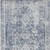 5' X 8' Navy Blue Oriental Washable Indoor Outdoor Area Rug