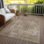 5' X 8' Beige And Taupe Abstract Washable Indoor Outdoor Area Rug - 880016456936